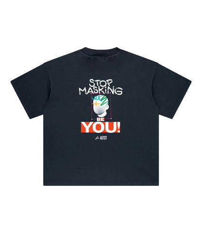 Camiseta Oversized AUTST – Stop Masking Be You