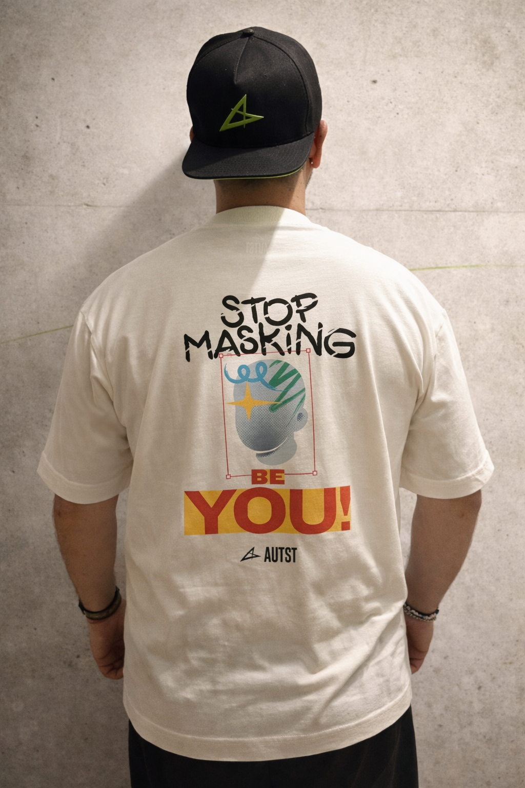 Camiseta Oversized AUTST – Stop Masking Be You